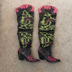 Dolls Kill Atomic Love Bandit cowboy boots.